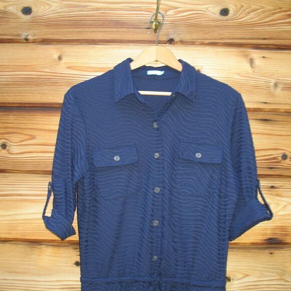 J. MCLAUGHLIN Westport Navy Raffia Jacquard Romper - Picture 4 of 9